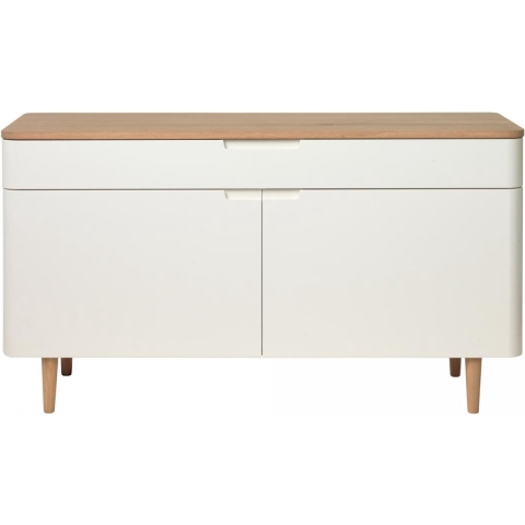 Nordic Home Rune dressoir - 140 cm - eikenhout -naturel|wit