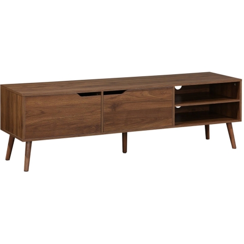 sweeek - TV-meubel, notenhout decor, 2 deuren, 160cm