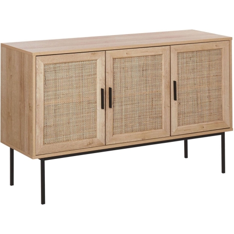 Beliani - PASCO - Sideboard 3 deuren - Lichte houtkleur - Vezelplaat