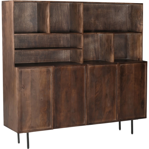 Livingfurn - Buffetkast Bruin Mangohout - 180x45x150cm - Elan