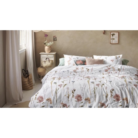Ariadne at Home Rustic Dekbedovertrek 200 x 200/220 cm - Wit