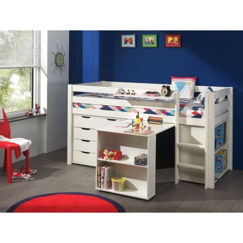 LUCEVI - Pino Ladekast 4 Laden - Hout - Wit - 85.5x43.3 x71.8 cm