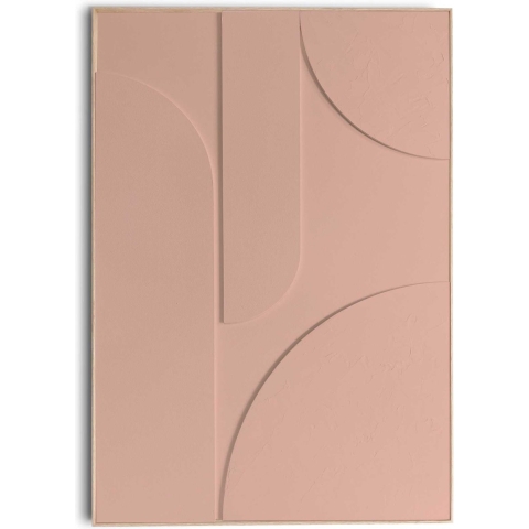 Reinders - Saturn Terra Pink - Relief Art Schilderij 70x50cm Hout