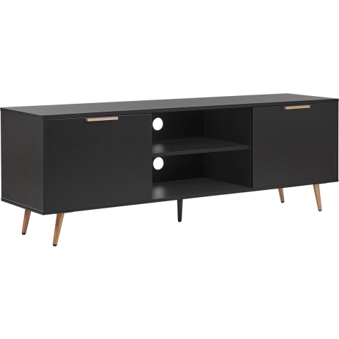 Beliani - INDIO - TV-meubel - Zwart - Vezelplaat
