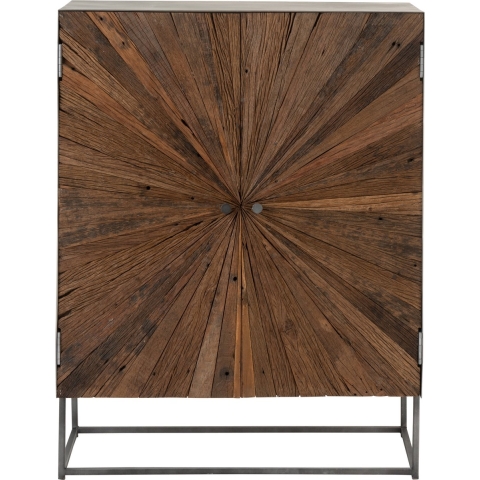 J-Line kast Shanil 2 Deuren - hout|ijzer - naturel