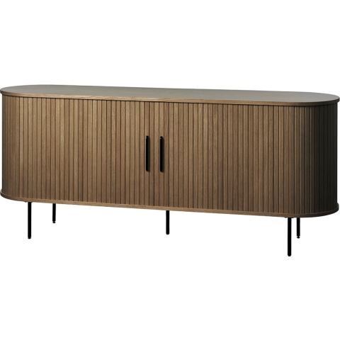 Olivine Lenn Dressoir Gerookt Eiken - Hout - Schuifdeuren - B 180 cm