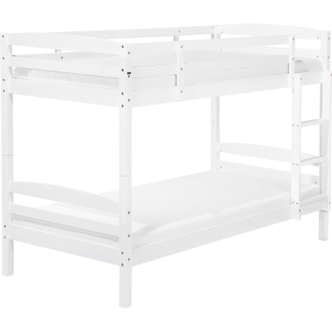 Beliani - REGAT - Stapelbed - Wit - 90 x 200 cm - Dennenhout