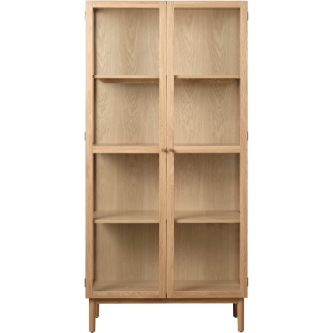 by fonQ Fika Vitrinekast - H 190 cm - Naturel Eiken