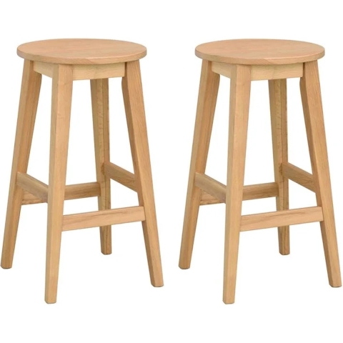 Rowico Home Austin houten barkruk naturel - 65 cm - set van 2