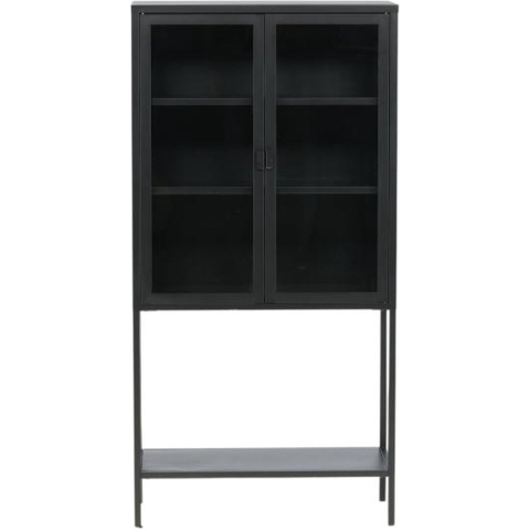 Svea - Zivo vitrinekast - 75 x 150 cm - zwart