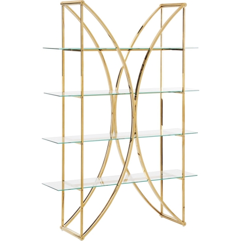 Beliani - HOLLOW - Boekenkast - Goud|Transparant - Metaal