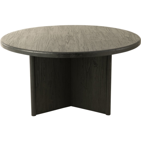 J-Line tafel Rond - hout - zwart