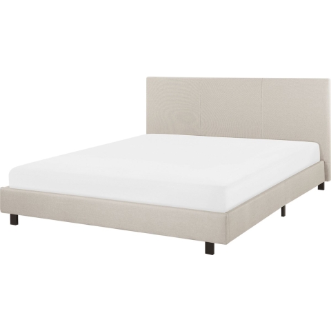 Beliani - ALBI - Tweepersoonsbed - Zwart - 160 x 200 cm - Polyester
