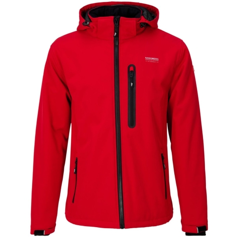 Nordberg Laser gevoerde softshell ski jas heren rood, XL