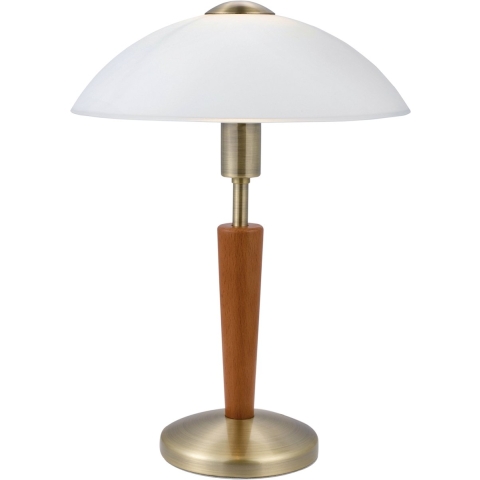 EGLO Solo 1 - Tafellamp - 1 Lichts- Ø260mm. - Brons, Noot - Wit