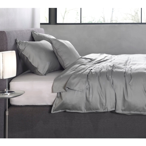Zo Home Satinado Dekbedovertrekset Uni Katoen Satijn - iron grey
