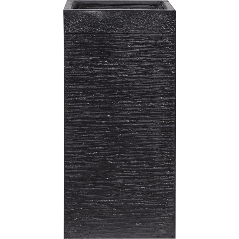 Beliani - DION - Plantenbak - Zwart - 33 cm - Klei-vezelmengsel