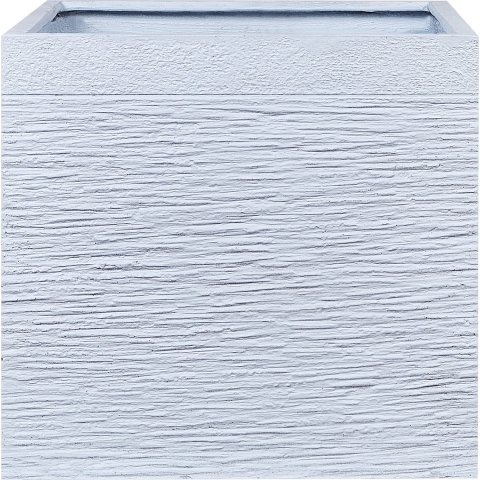 Beliani - PAROS - Plantenbak - Wit - 50 cm - Klei-vezelmengsel