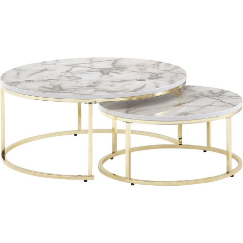 Sky Style Cherie Salontafel Set Wit | Goud