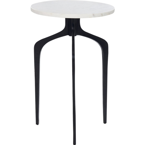 Beliani - TIHOI - Bijzettafel - Wit - Marmer
