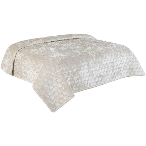 Unique Living - Bedsprei Peggy Dove White - 170x220cm