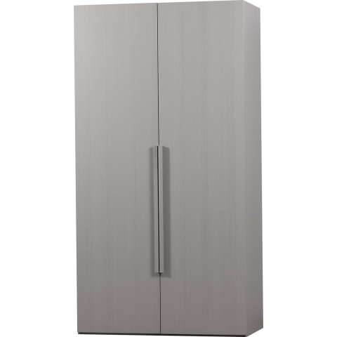 WOOOD Rens Kledingkast 2-Deurs - Noten|Grijs - 210x110x58