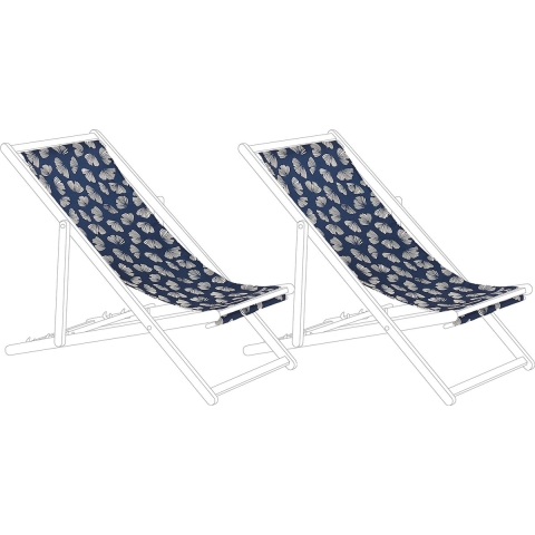Beliani - ANZIO|AVELLINO - Doek set van 2 - Blauw - Polyester