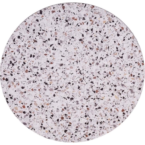 MaximaVida rond tafelblad Lucca 75 cm - HPL terrazzo look