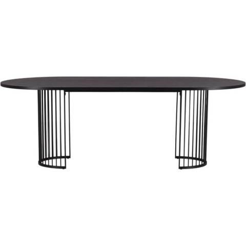 Svea - Zaru deens ovale eettafel - 220 x 110 cm - zwart
