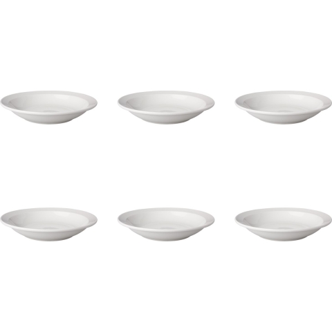 Mammoet Bord diep Budgetline 21.5 cm Wit Porselein 6 stuk(s)