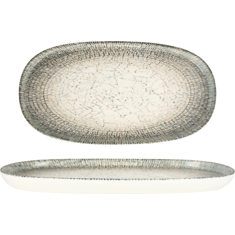 Rinart Serveerschaal - Olmeca - Porselein - 35x18 cm - set van 2