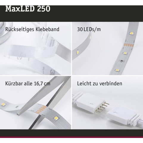 Paulmann 79863 LED-strip Met connector (male) 24 V 5 m Warmwit 5 m
