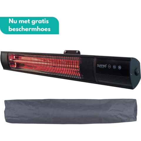 Sunred - COMBIDEAL - Heater & Hoes - Dark lijn - Zwart - Wand model -