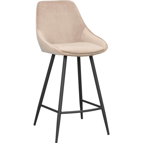 Rowico Home Sierra velvet barkruk beige - 67 cm