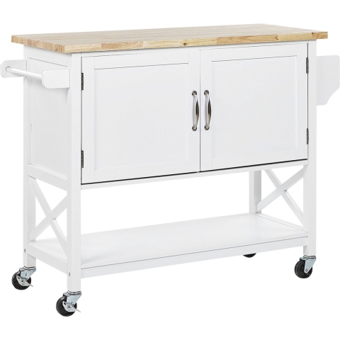 Beliani - MELE - Keukentrolley - Wit - MDF