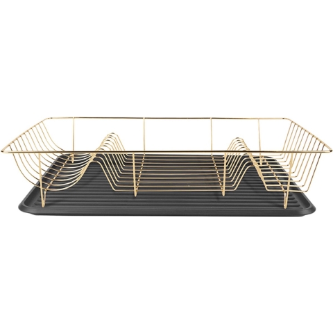 present time - Afdruiprek Linea - Goud|Zwart - 49x32x9,5cm