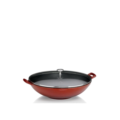 Wokpan Gietijzer Rood, 36 cm - Kela | Calido