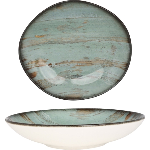 Bonna Diep bord - Madera - Porselein - 26 cm (1000cc) - set van 6