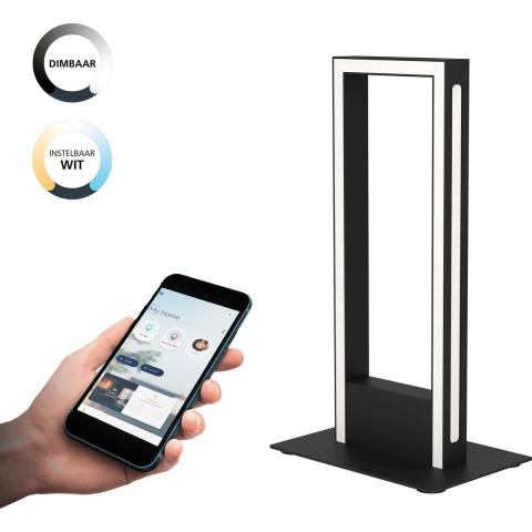 EGLO connect.z Salvilanas-Z Tafellamp - 42,5 cm - Zwart|Wit - Dimbaar