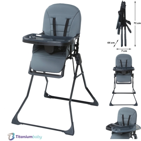 Kinderstoel Titanium Baby Solid Bistro Charcoal Grey
