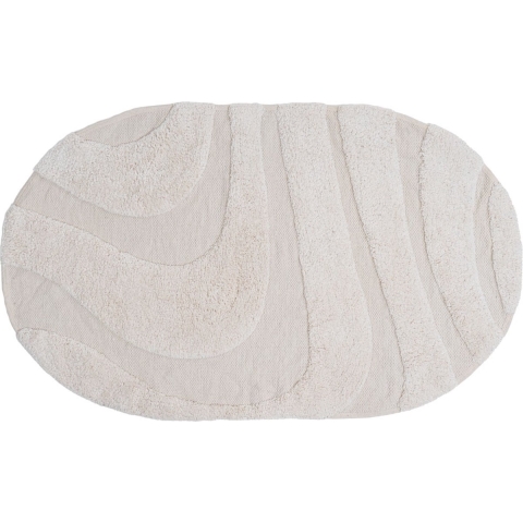 Veer Carpets - Badmat Beau - Creme Ovaal 50 x 80 cm