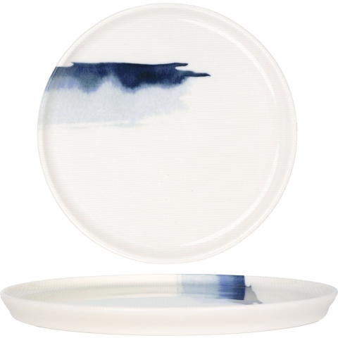 Bonna Gebaksbord - Blue Wave - Porselein - 22 cm - set van 6