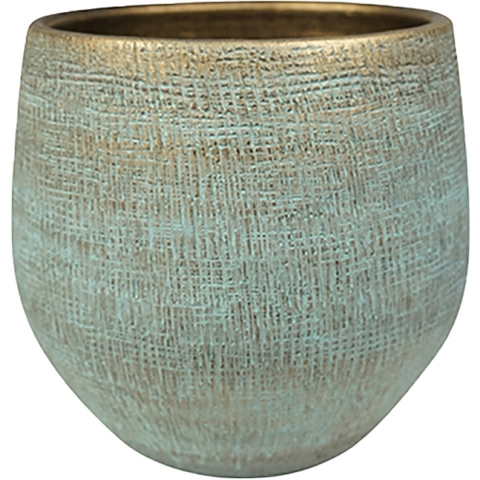 Ter Steege Bloempot-Sierpot Turquoise D 31 cm H 28 cm