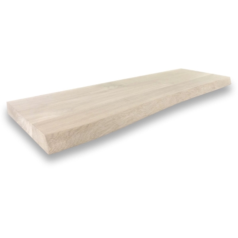 Woodbrothers Zwevende wandplank eiken boomstam 80x30cm