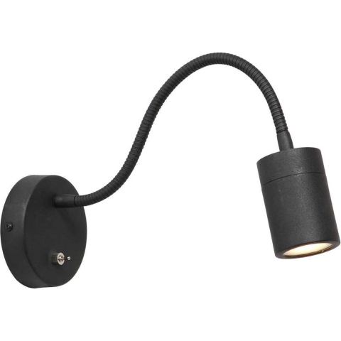 Mexlite wandlamp Upround - zwart - metaal - 3390ZW