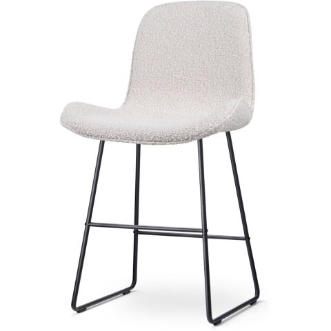 Nolon Nino-Fé Barkruk Bouclé Beige - Zwart Onderstel - 65 cm