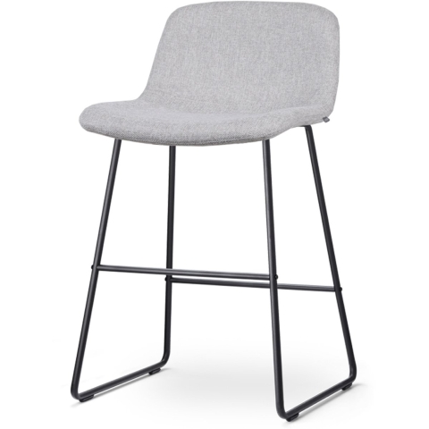 Nolon Nino-Mats Barkruk Lichtgrijs - Zwart Onderstel - 65 cm