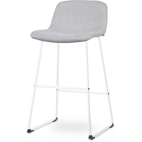 Nolon Nino-Mats Barkruk Lichtgrijs - Wit Onderstel - 75 cm
