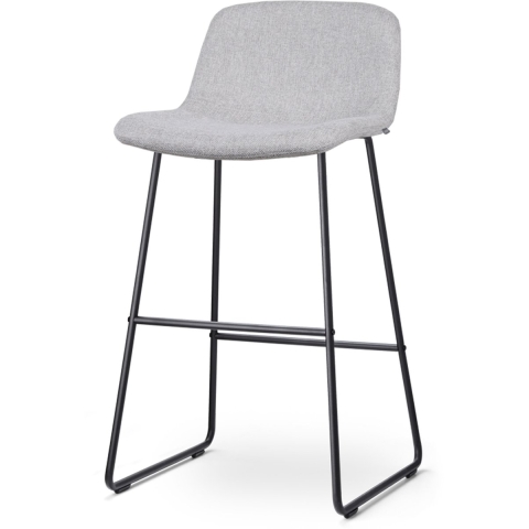 Nolon Nino-Mats Barkruk Lichtgrijs - Zwart Onderstel - 75 cm