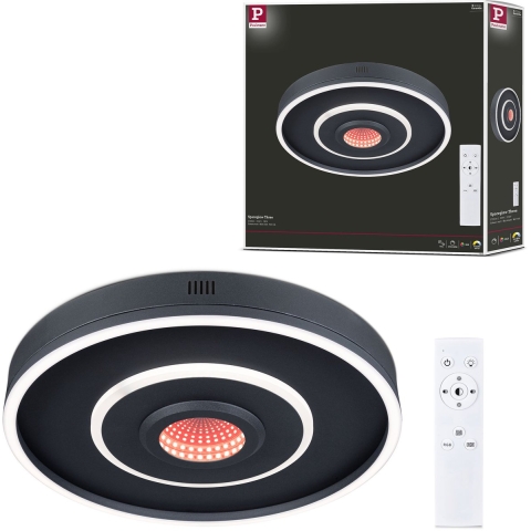 Paulmann 71039 Spaceglow LED-plafondlamp LED 22 W Zwart (mat)